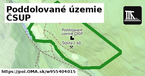 Poddolované územie ČSUP