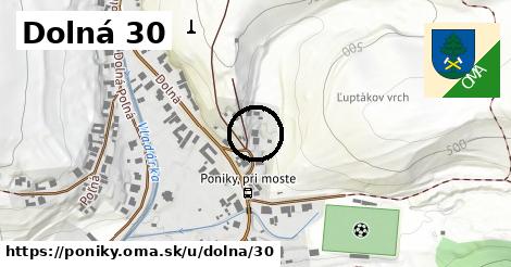 Dolná 30, Poniky