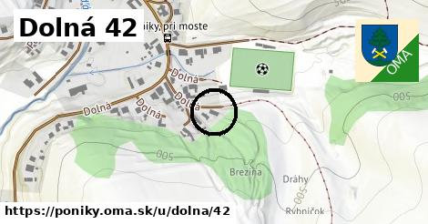 Dolná 42, Poniky