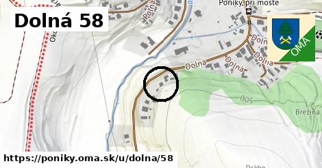 Dolná 58, Poniky