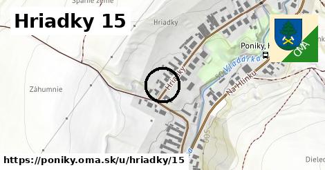 Hriadky 15, Poniky