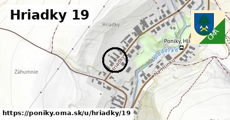 Hriadky 19, Poniky