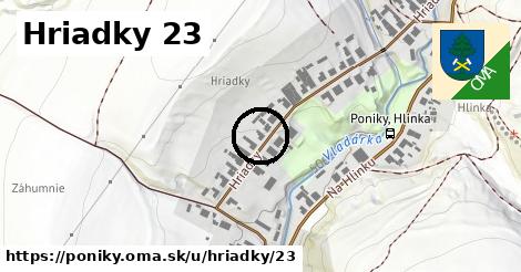 Hriadky 23, Poniky