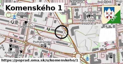 Komenského 1, Poprad