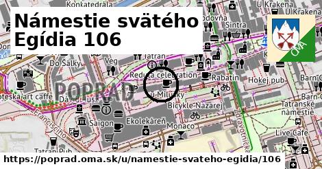 Námestie svätého Egídia 106, Poprad