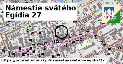 Námestie svätého Egídia 27, Poprad