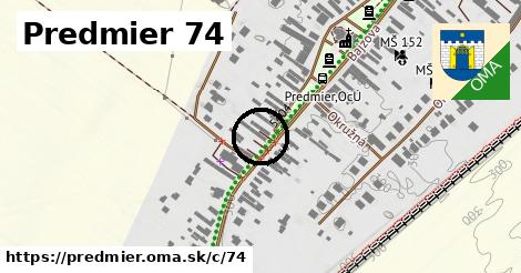 Predmier <span class="supisne">74</span>