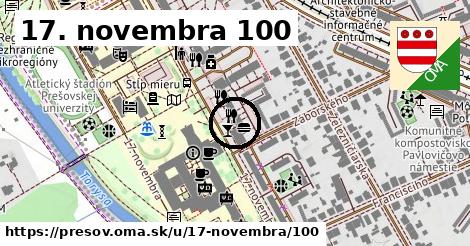 17. novembra 100, Prešov