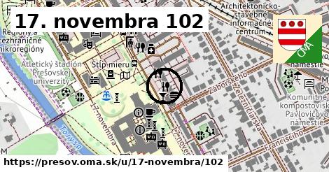 17. novembra 102, Prešov