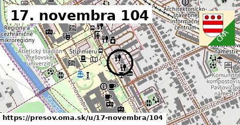 17. novembra 104, Prešov
