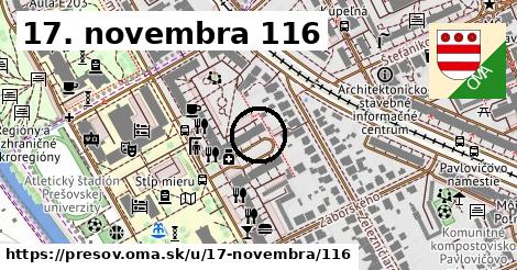 17. novembra 116, Prešov