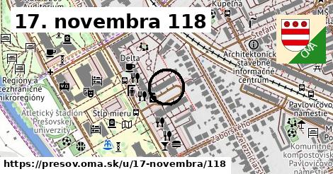 17. novembra 118, Prešov