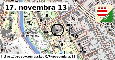 17. novembra 13, Prešov