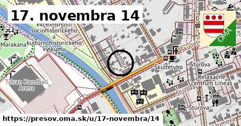 17. novembra 14, Prešov
