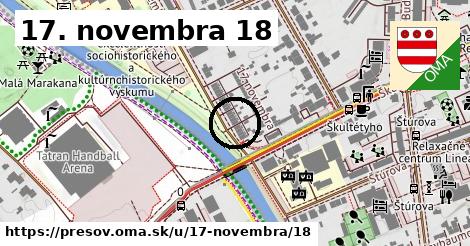 17. novembra 18, Prešov