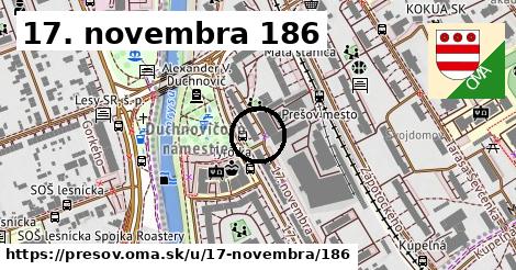 17. novembra 186, Prešov