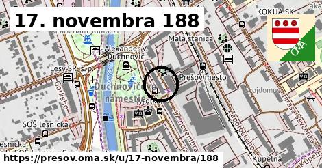 17. novembra 188, Prešov