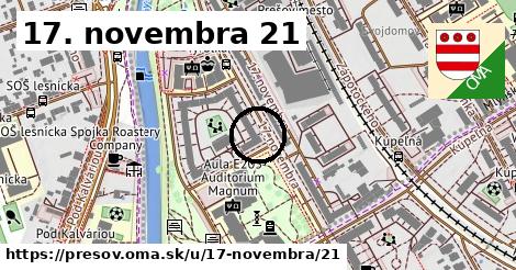 17. novembra 21, Prešov