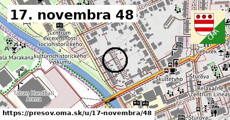 17. novembra 48, Prešov