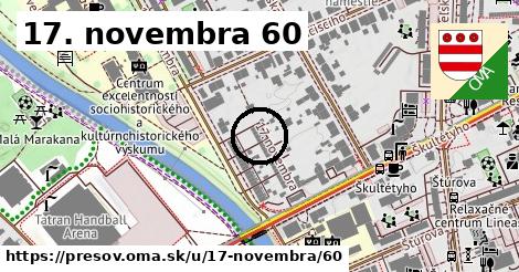 17. novembra 60, Prešov