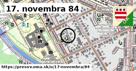 17. novembra 84, Prešov