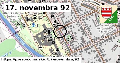 17. novembra 92, Prešov