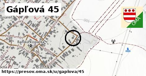 Gápľová 45, Prešov