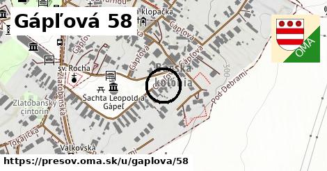 Gápľová 58, Prešov