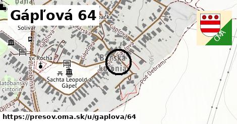 Gápľová 64, Prešov