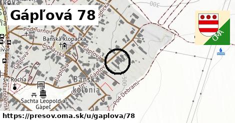 Gápľová 78, Prešov