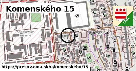 Komenského 15, Prešov