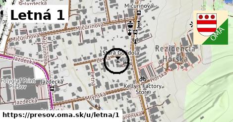 Letná 1, Prešov