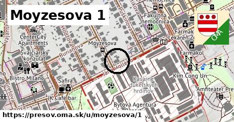 Moyzesova 1, Prešov