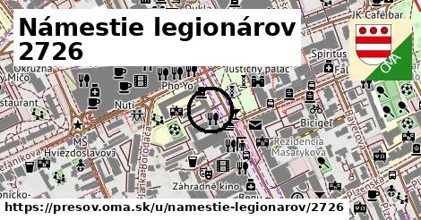 Námestie legionárov 2726, Prešov