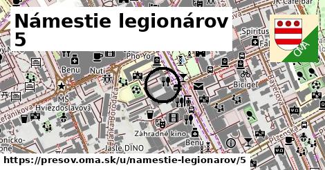 Námestie legionárov 5, Prešov