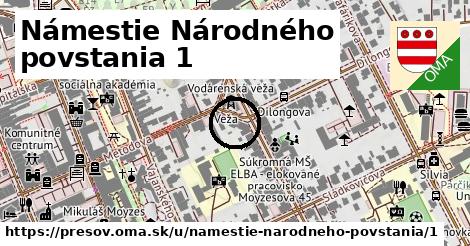Námestie Národného povstania 1, Prešov