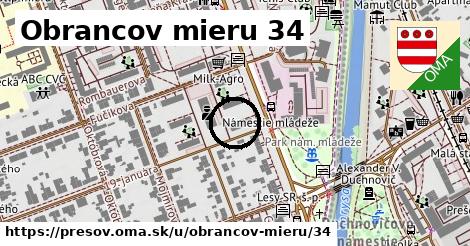 Obrancov mieru 34, Prešov