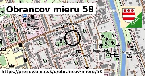 Obrancov mieru 58, Prešov