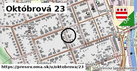 Októbrová 23, Prešov