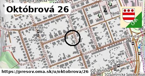 Októbrová 26, Prešov