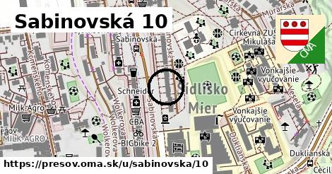 Sabinovská 10, Prešov