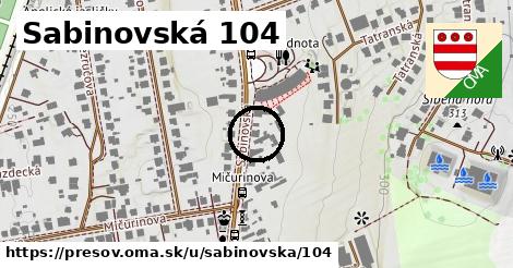 Sabinovská 104, Prešov