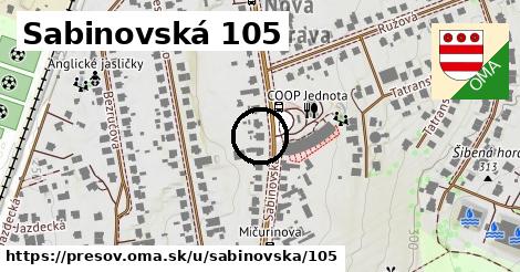 Sabinovská 105, Prešov