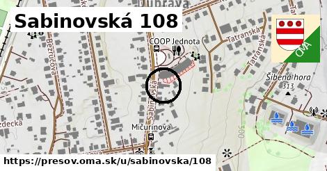 Sabinovská 108, Prešov