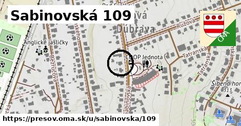 Sabinovská 109, Prešov