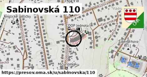 Sabinovská 110, Prešov