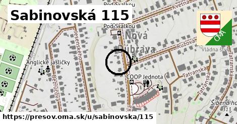 Sabinovská 115, Prešov