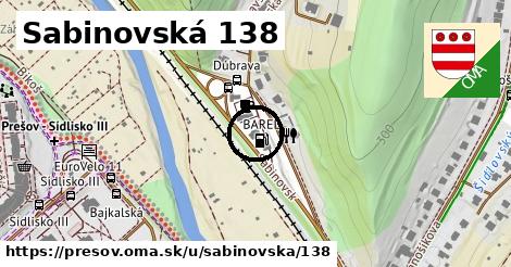 Sabinovská 138, Prešov