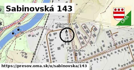Sabinovská 143, Prešov