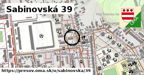 Sabinovská 39, Prešov
